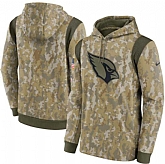 Men's Arizona Cardinals Nike Camo 2021 Salute To Service Therma Performance Pullover Hoodie,baseball caps,new era cap wholesale,wholesale hats